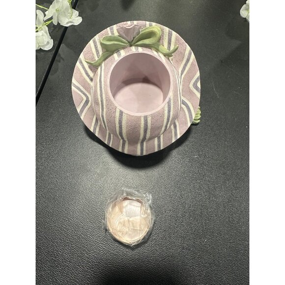 Hand-Painted Plum Pudding Snowmen Candle Holder By Heather Hykes Artisan Flair - Picture 5 of 7